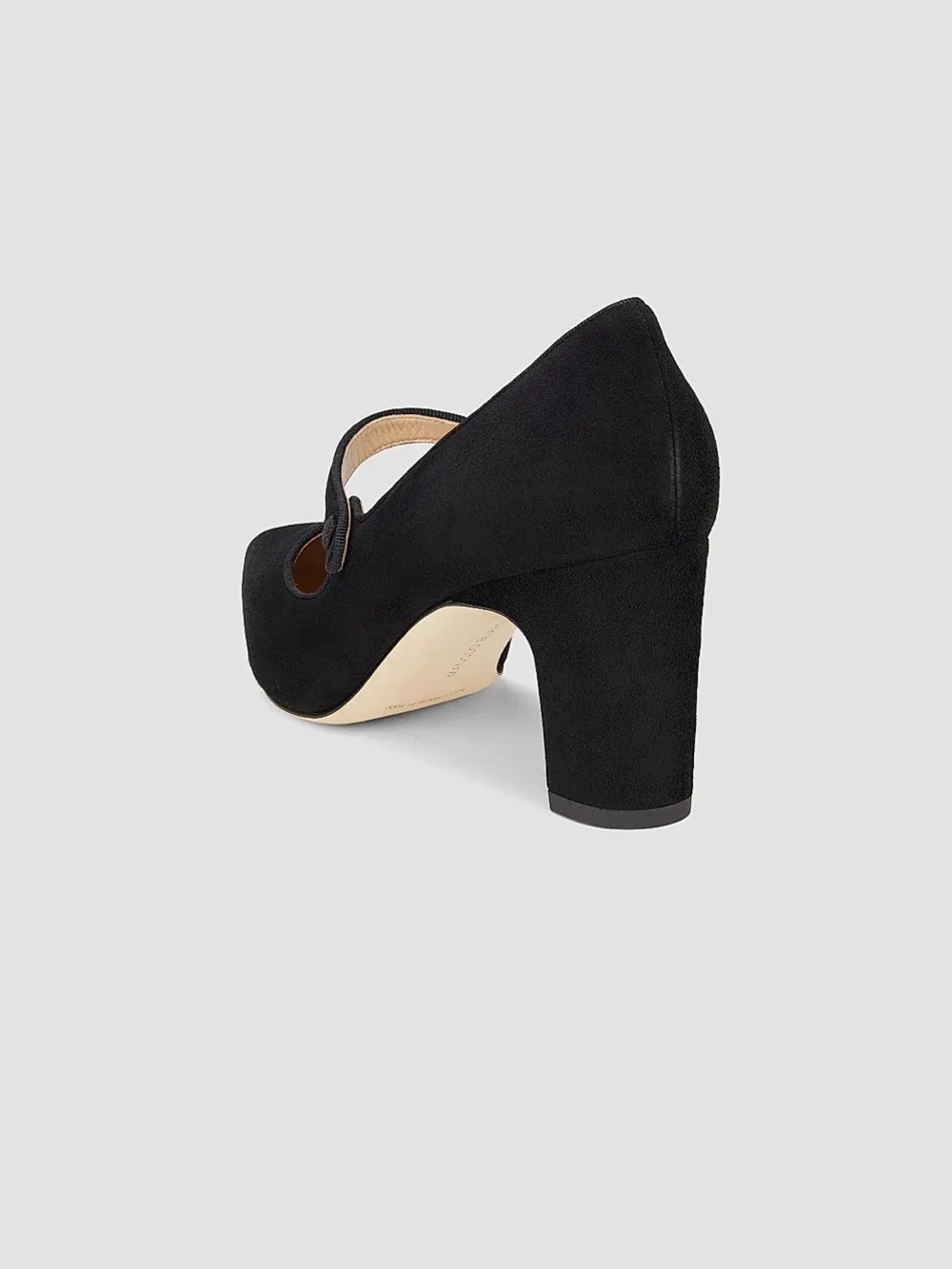 NEW CAMPARIBA Black Suede Mary Jane Pumps - Picture 4 of 7
